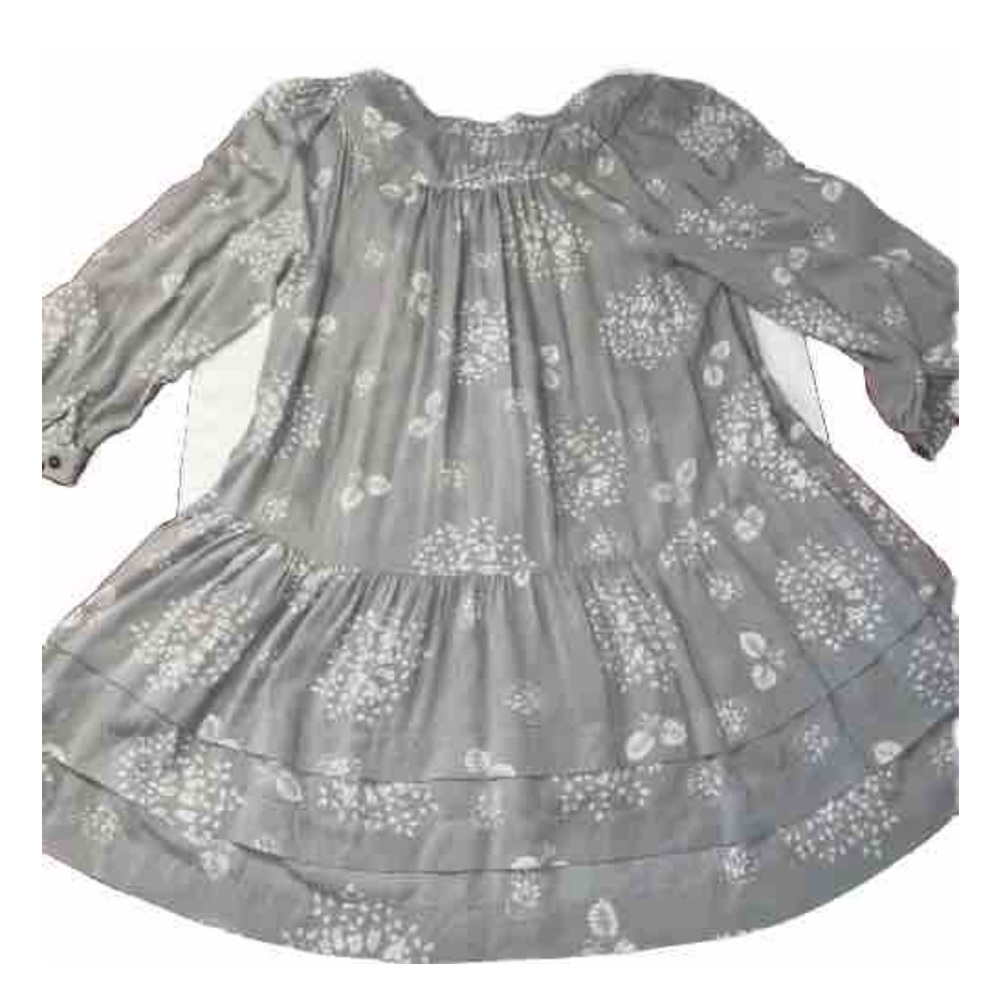 Anthropologie GRAY Holding Horses BLOUSE Pavin XS White Floral Button Front Boho